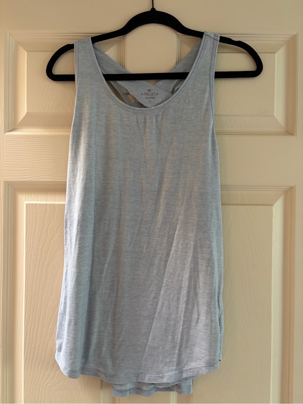 Athleta Light Heather Gray Scoop Neck Tank Top